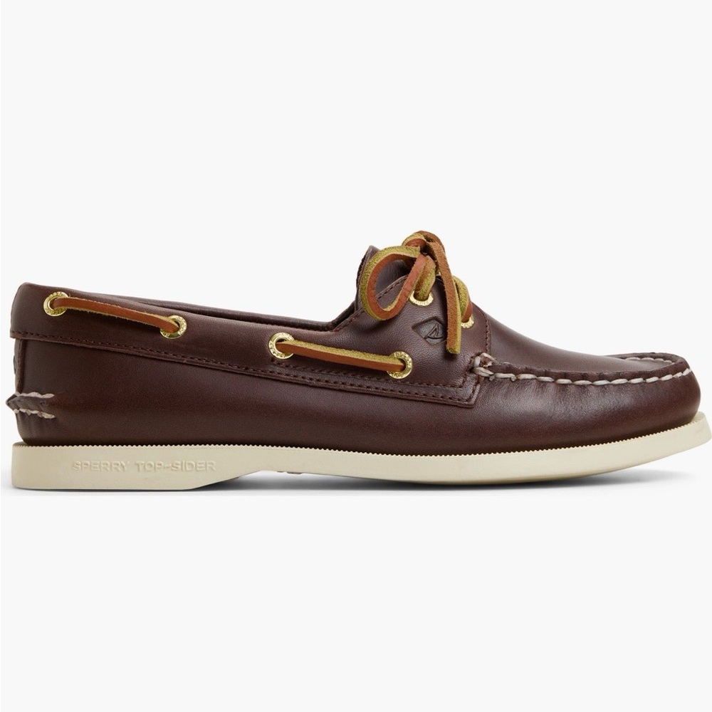 Sperry Brown Leather Boat Shoes - Picture 2 of 6